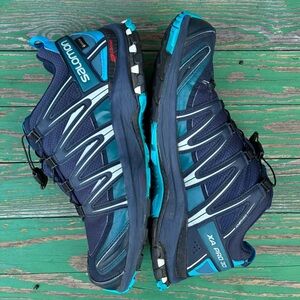 Salomon XA Pro 3d Gtx Black Blue 393320 Sneakers Mens Sz 10 Trail Running Shoes